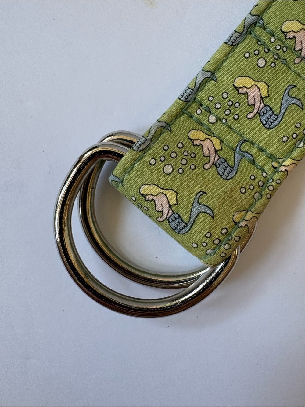 Vineyard Vines Green Ribbon D-ring Belt Mermaid Novelty XL Cotton Boat Resort - Picture 2 of 6